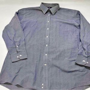 Stanford Travel Blue and White Men’s Button Down Dress Shirt